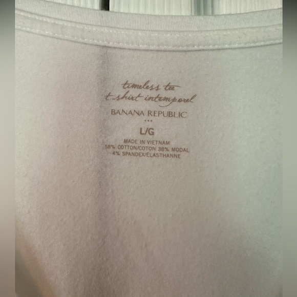 White Timeless long sleeve Tshirt - size L - Picture 2 of 2